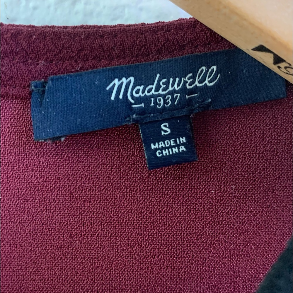 Madewell Wine Tone Sleeveless Top Size S - Picture 6 of 8